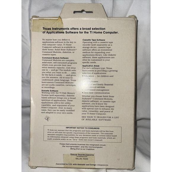 Texas Instruments - Chisholm Trail Command Module Ti99 - Picture 2 of 6